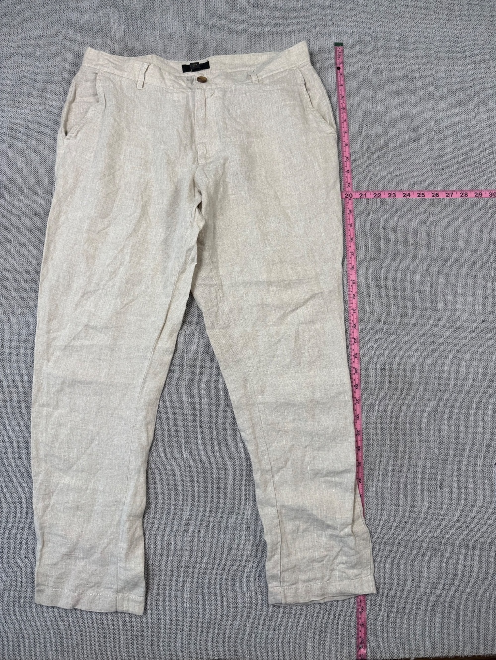 Club Room Linen Pants Men 32W 30L Cream Casual